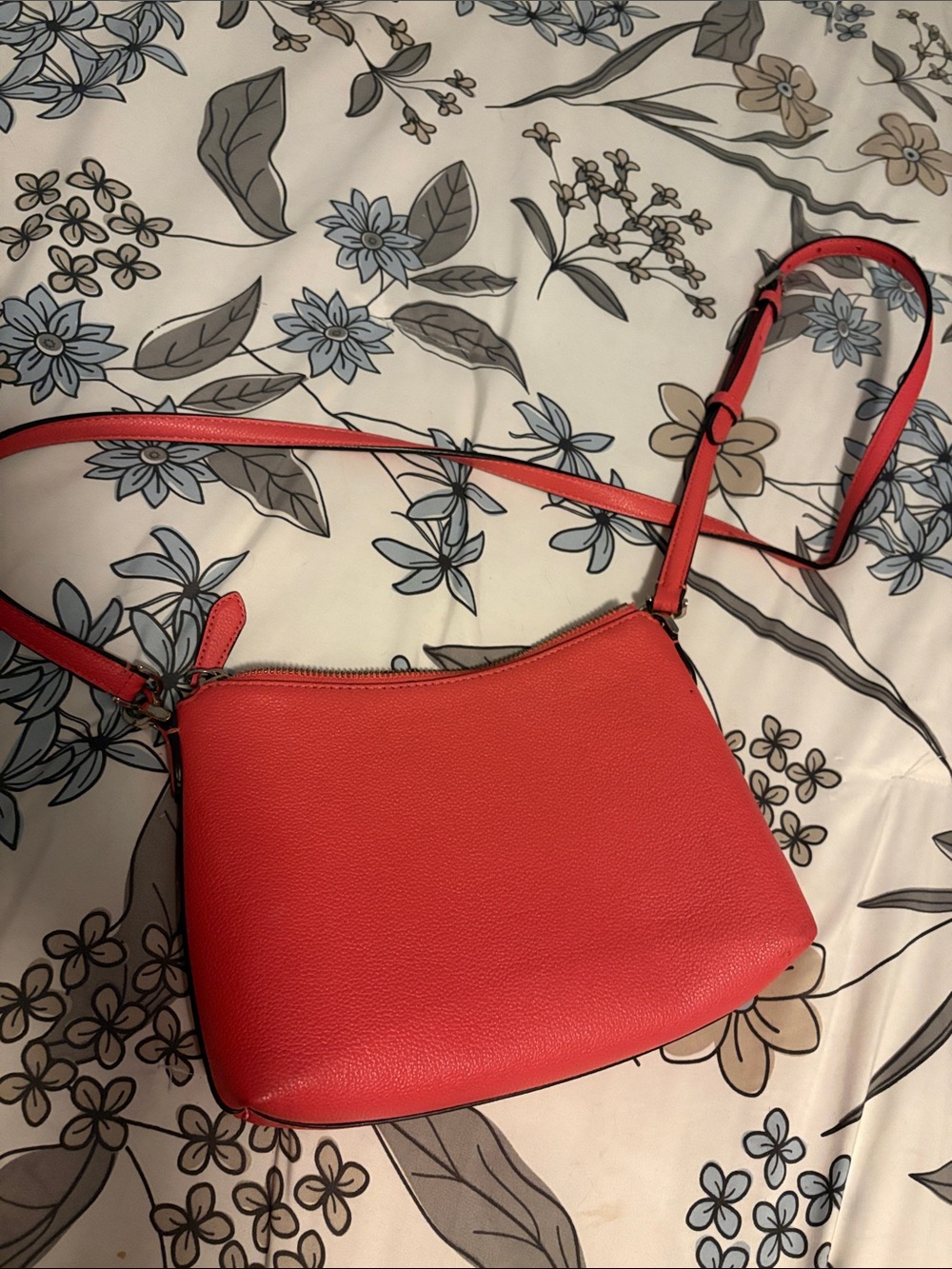 kate spade Coral-Red Leather Crossbody Bag - Picture 2 of 5